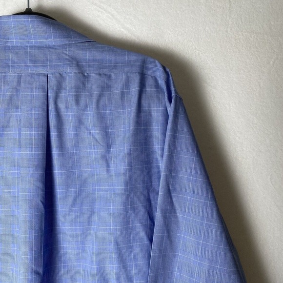 Brooks Brothers 1818 Mens Regent Fit Non Iron Dress Shirt Size 17 2/3 Blue EUC - Picture 12 of 16